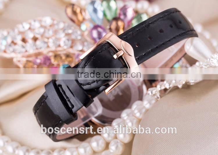 2016 Wholesale OEM Fashion Lady Quartz Watch , Stainless Steel Golden Luxury Branded Watches Women