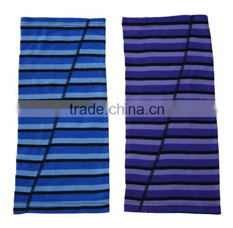 Kids 100% Merino Wool Nech Warmer in Stripes Fabric