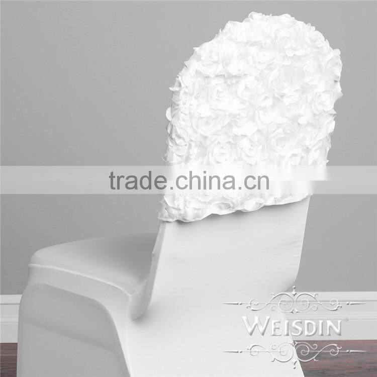 Manufacturer wedding snowman rose flowers for spandex chair covers decorted the wedding, hotel, banquet for sale