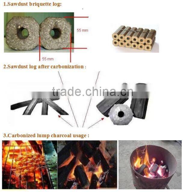 BBQ used sawdust briquette charcoal making machine