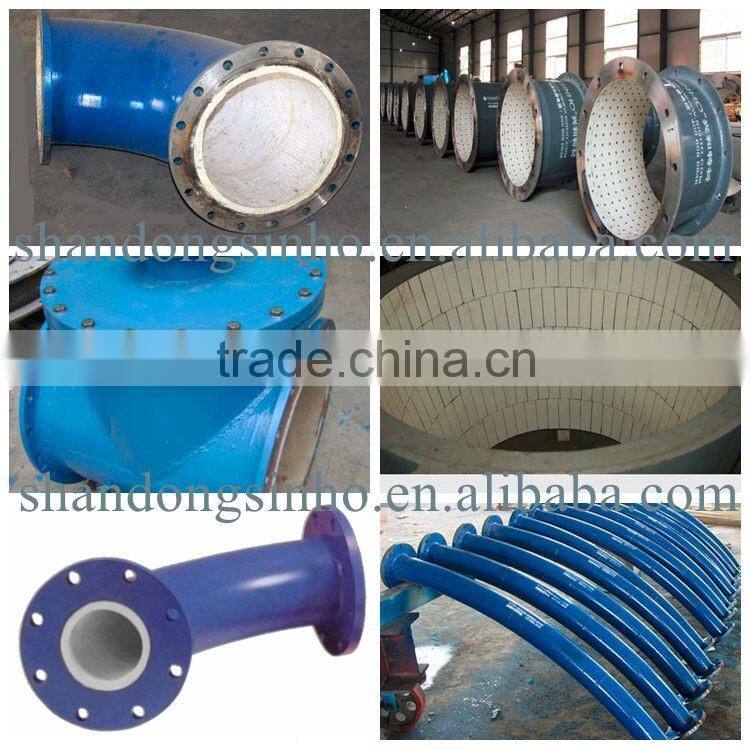 High Temp. Alumina Ceramic Lining Wear Resistant Pulverized Coal Pipe