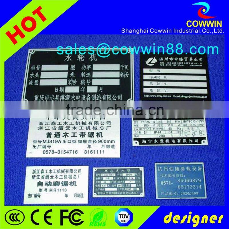 Good price wholesale custom made metal nameplate
