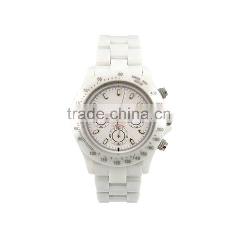2013 high-end sapphire crystal white ceramic watch