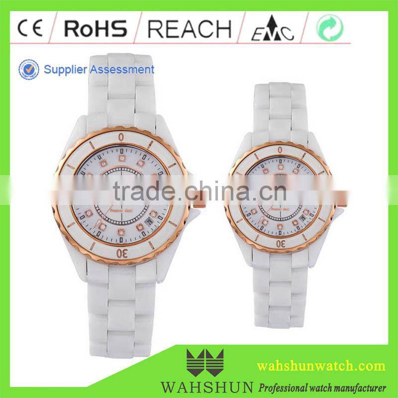 Best quality Swiss movement ceramic band zirconia ceramic watch