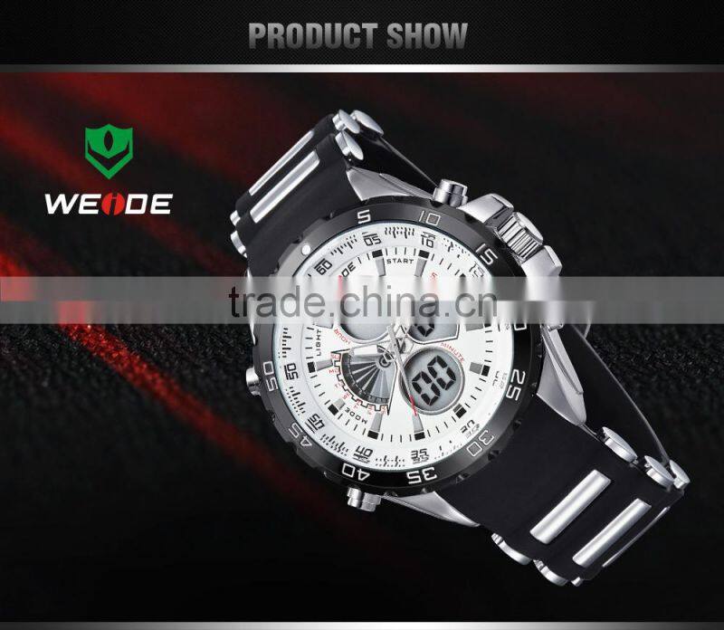 WEIDE New Waterproof Military Watch fashion watch company Rubber Bracet Diver Waterproof LCD silicone watch manufacture