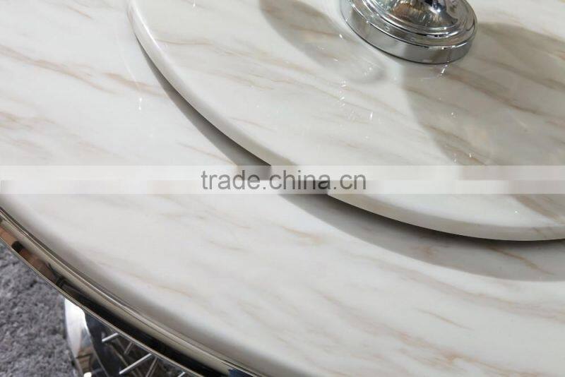 Modern marble dining table with chairs
