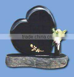 granite stone heart tombstone