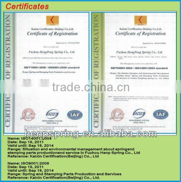 Various steel CNC springs