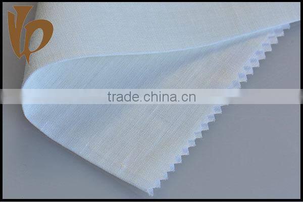 whiten light weight linen fabric for coat wholesale