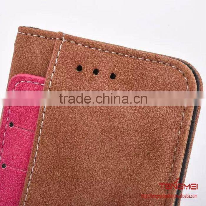 stand cover PU wallet for samsung galaxy s7 edge case