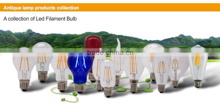 T38 energy saving lampquality 2200K /2600K/2700K led glass bulb filament bulb