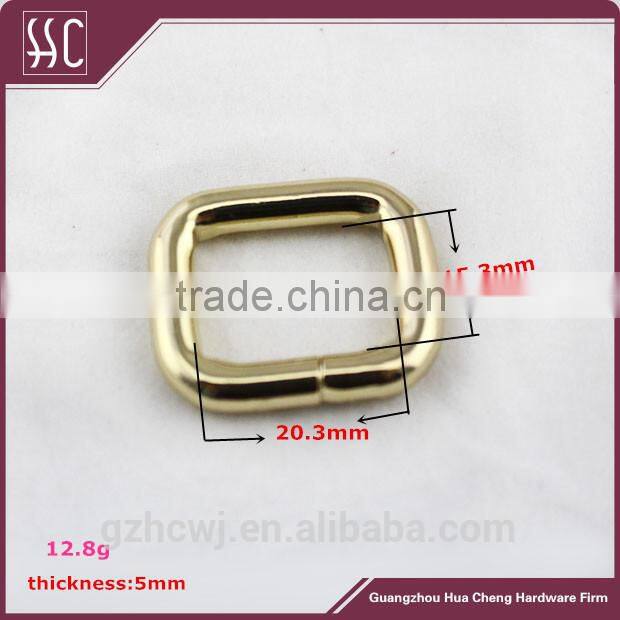 light gold handbag square ring,handbag hardware ,0.8 inches Metal square ring