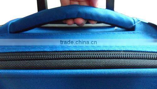 2014 china factory cheap good quality 600D polyester EVA upright wheeled 20'' cabin size carry on travel luggage with trolley