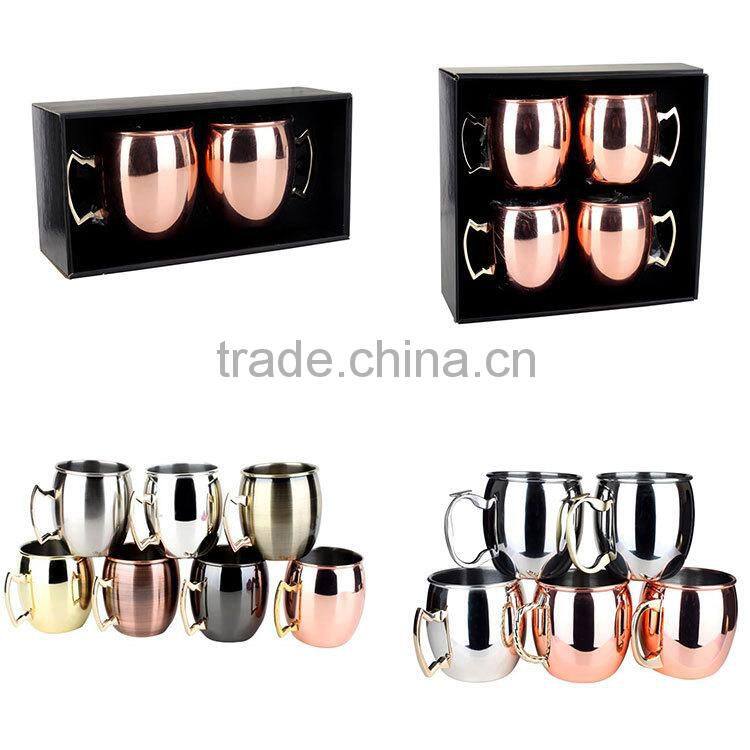 High quality 350ml cocktail stainless steel engraved beer mugs