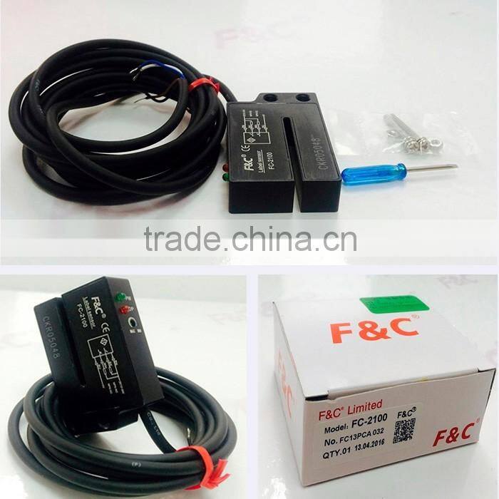 FC-2100 2mm slot label photo sensor, optical sensor for package machine
