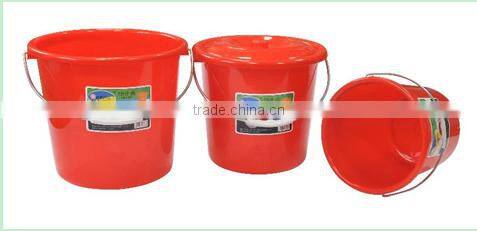 8L PE plastic strong bucket with lid