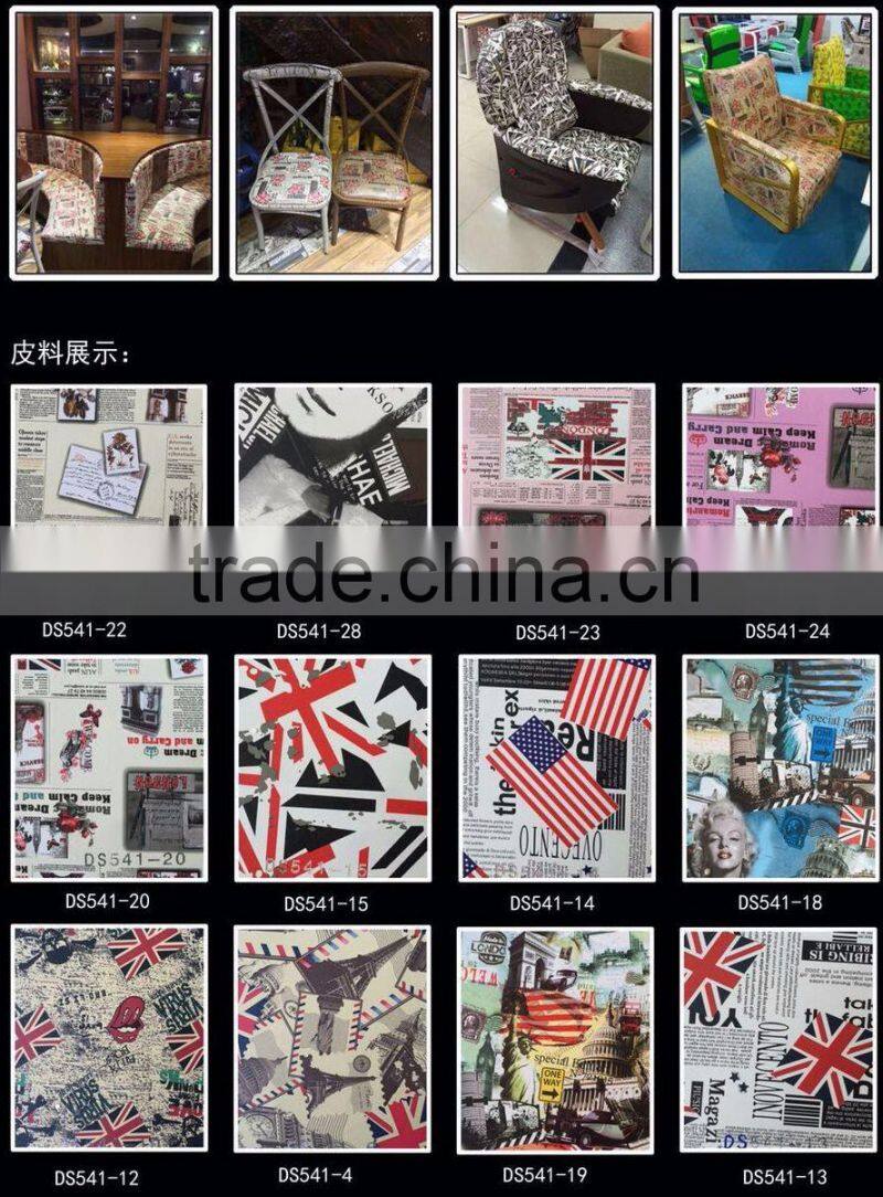 Red color leather single sofa chair with low back rest YZA501