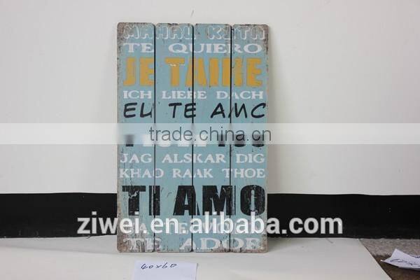 Vintage Wooden Wall Painting Hanging Decor