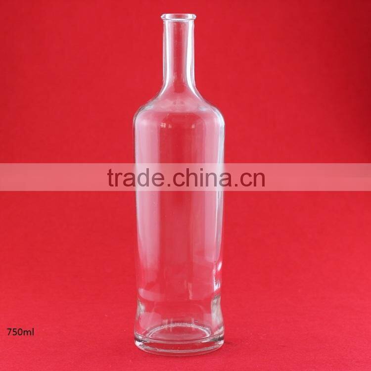 Custom liquor glass bottle made fancy glass wine bottle 750 ml colored liquor bottle