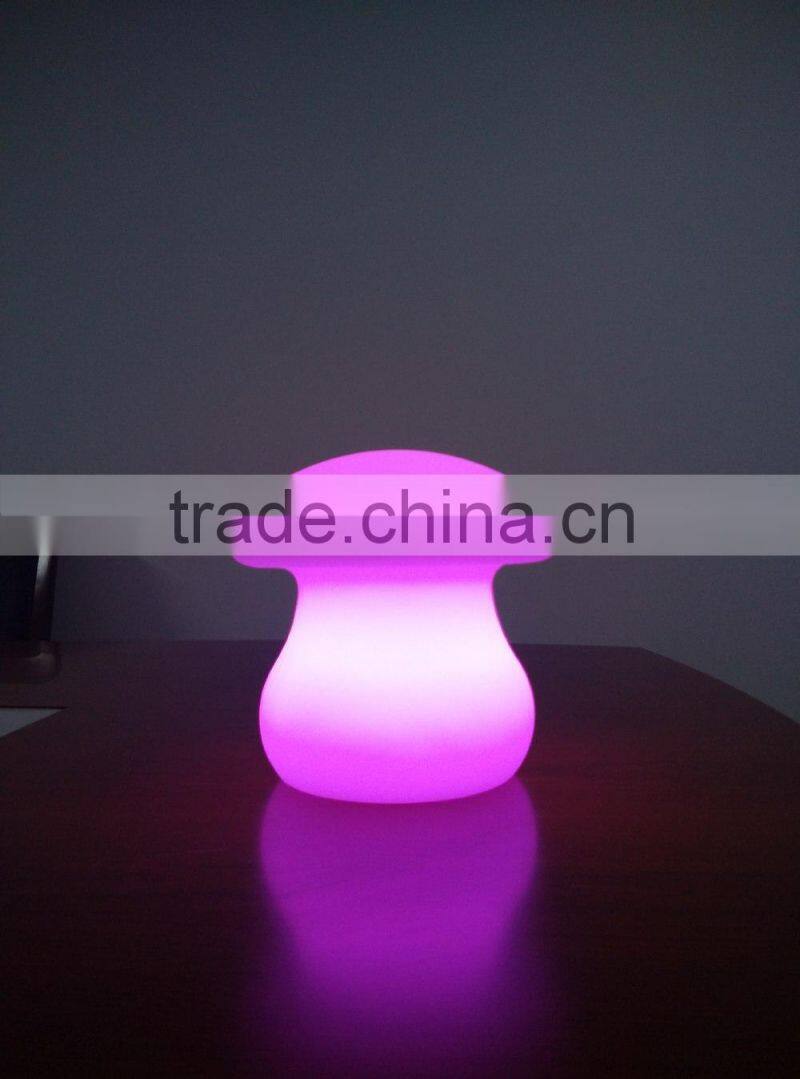 indoor battery led operated mushroom table lamp