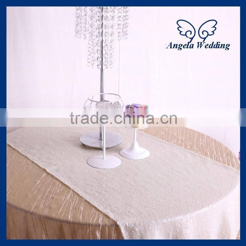 RU009U Hot sale new beautiful wedding peach sequin table runners