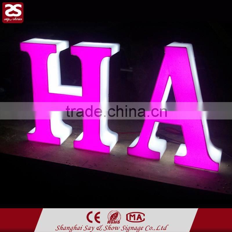High quality advertising led full lit sign illuminated signage 3d acylic letter