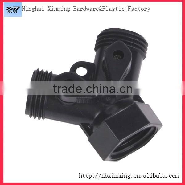 Plastic garden water hose quick connector