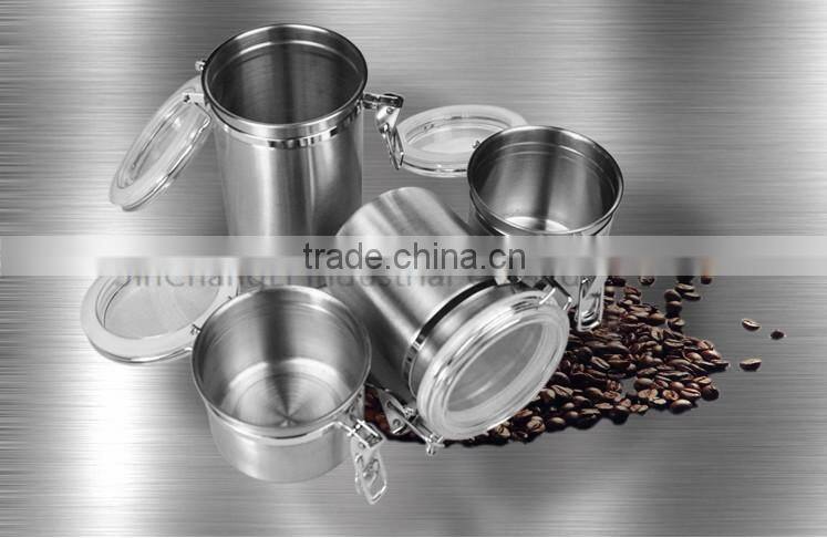 2016 stainless steel kitchen storage jar / storage box / canister set