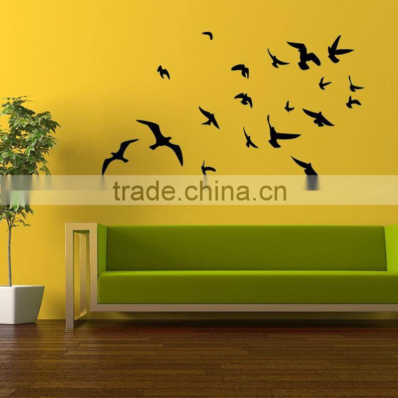 Eco Friendly Removable Self Adhesive Decorative Wall Custom Design Stickers