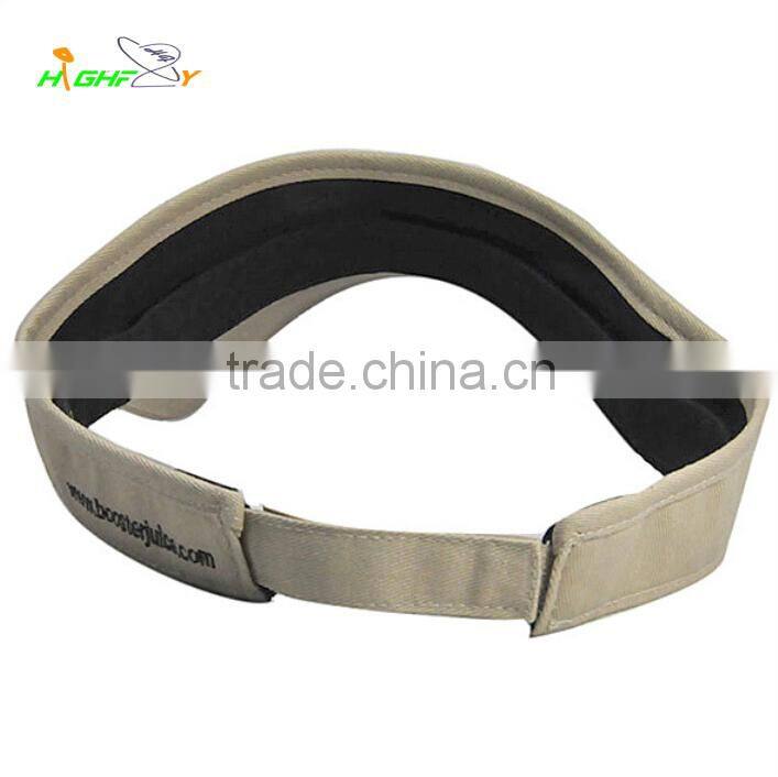 Stretch Sports Cotton Twill Sun Visor Cap With Printed Logo Made In Dongguan