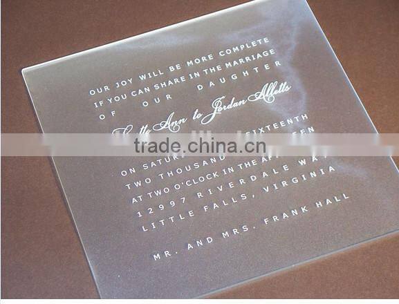 new style butterfly invitation plexiglass wedding invitations