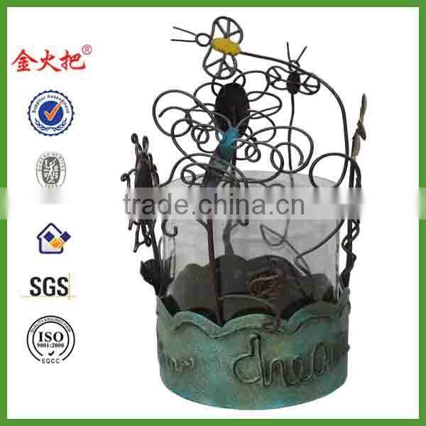 JHB Chicken shape metal decorative garden stakes for sale