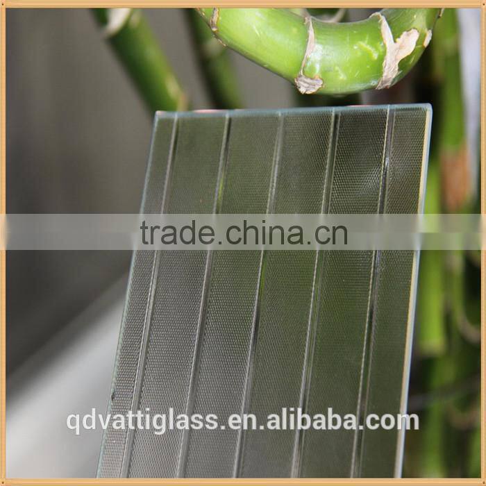 6mm tempered aqualite patterned glass for beach table