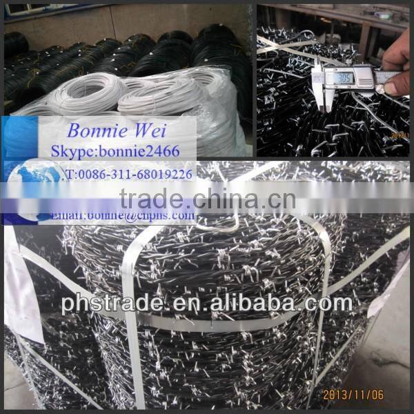 High quality Black plastic barb wire(factory &trader)