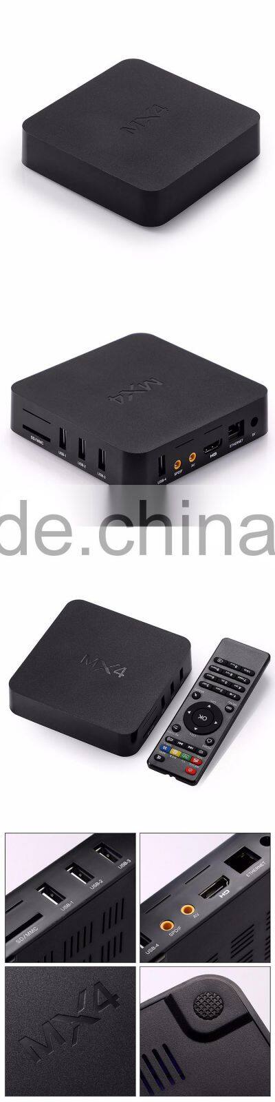 MX4 rockchip rk3229 quad core cortex a7 high cost performance 4K OTT Box