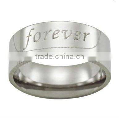 Matte fashionable stainless steel wedding rings