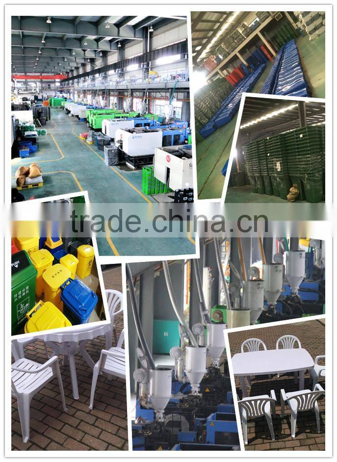 120L Outdoor plastic trash can with two wheels waste bin