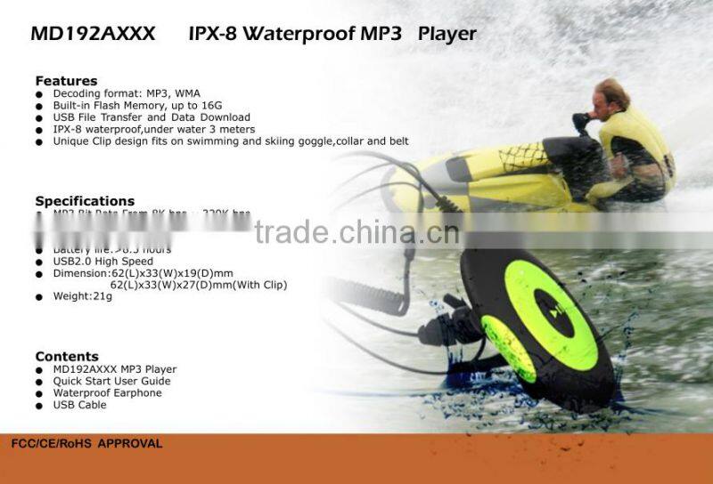 Unique design Waterproof MP3