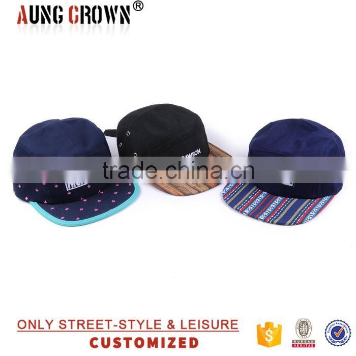 design custom made your own flat brim 5 panel cap
