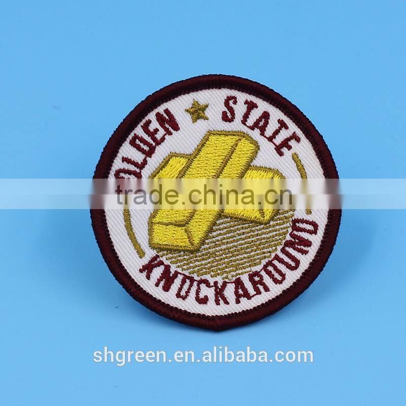 Lovely full embroidery letters tag with back adhesive