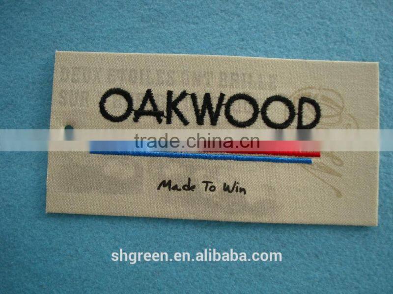 Lovely full embroidery letters tag with back adhesive