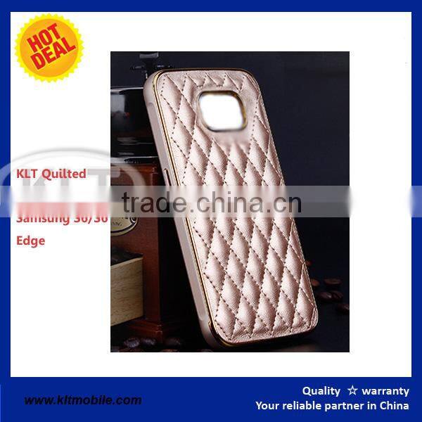 KLT customized aluminum back metal case frame with leather cover for samsung galaxy note