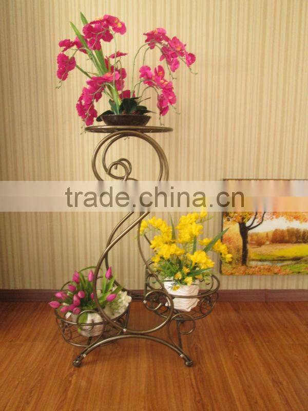 three tier flower shelf rack