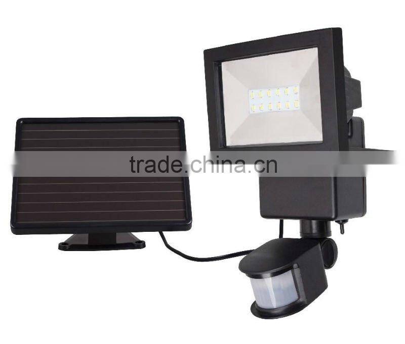 solar LED infrared sensor light /glass and aluminum alloy solar led infrared lights for crafts/100 detection angle solar sensor