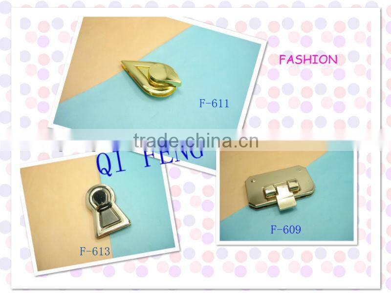 Supply handbags hardware die casting bags lock q-2523