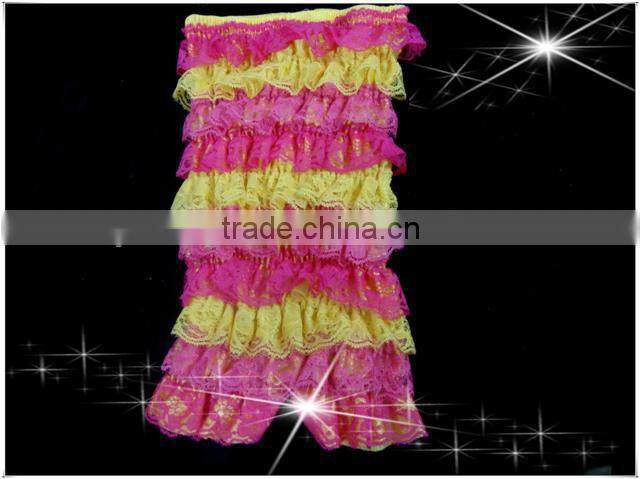 Cute Colorful Baby Strapless Lace Ruffles Petti Rompers Baby Girls Cheap Rompers Lace Ruffles Rompers With Bows Sleeping Wear