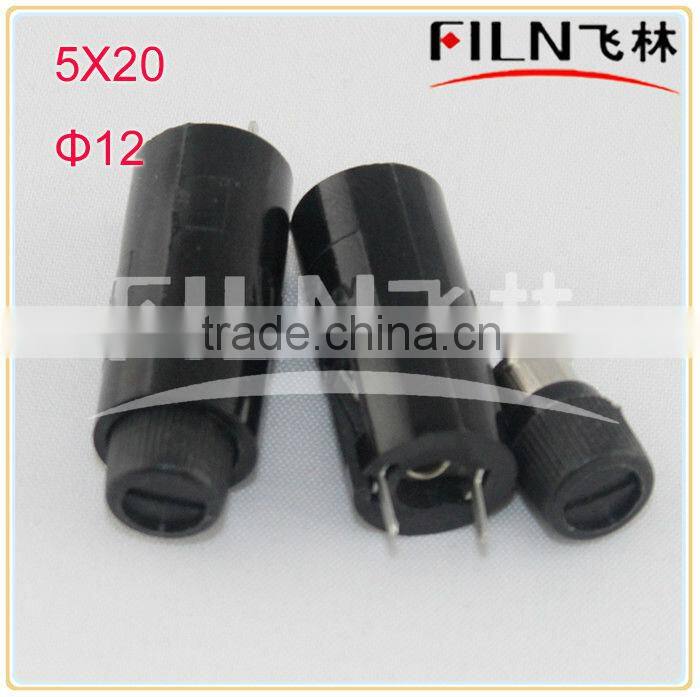 R3-24 5*20 black fuse holder types 12mm install hole