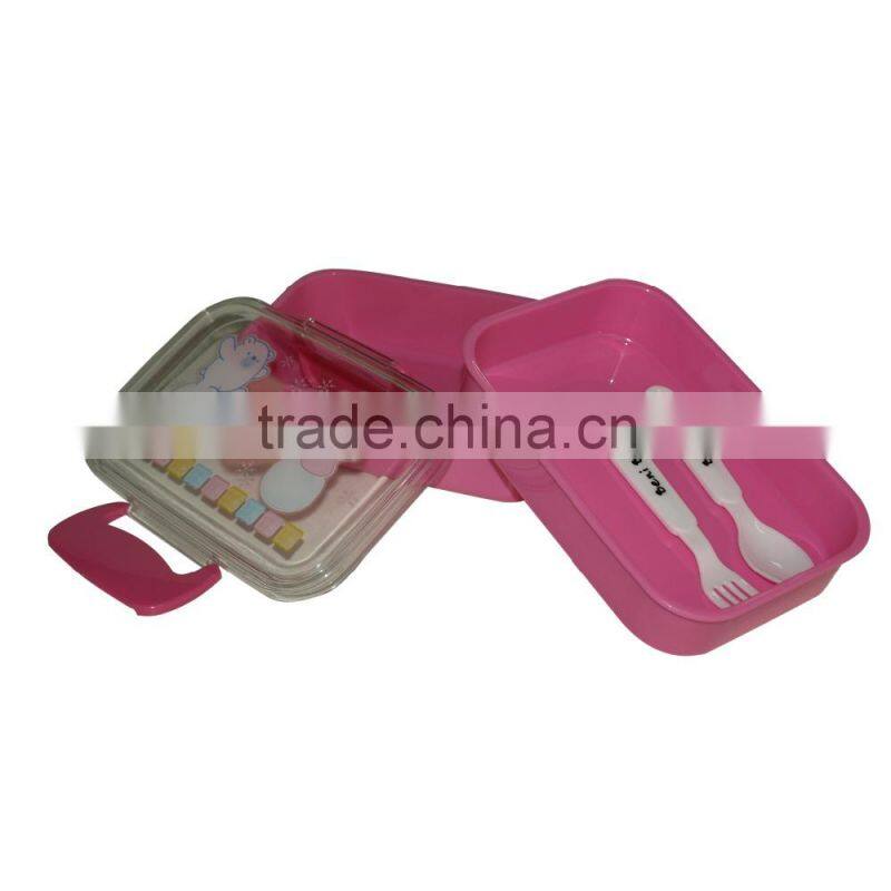 two layers plastic transparent food container