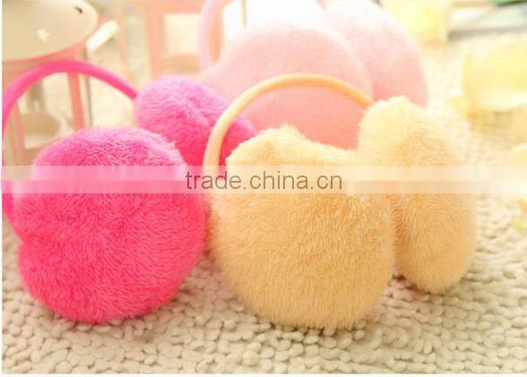 Plush Solid Color Warm Earmuffs For Young Gilrs