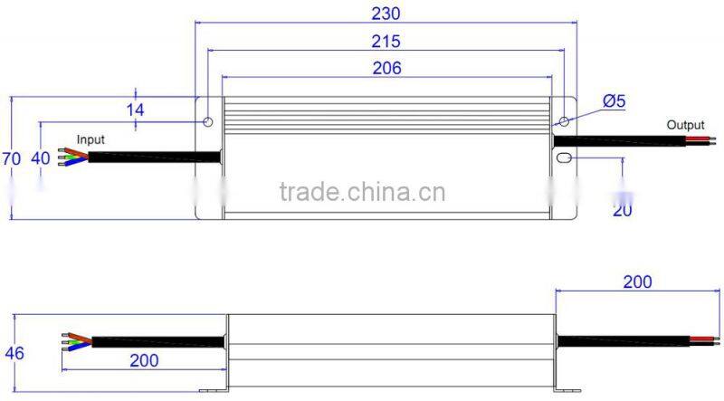 triac dimmable waterproof IP67 constant voltage 100w led driver 36 volt power supply